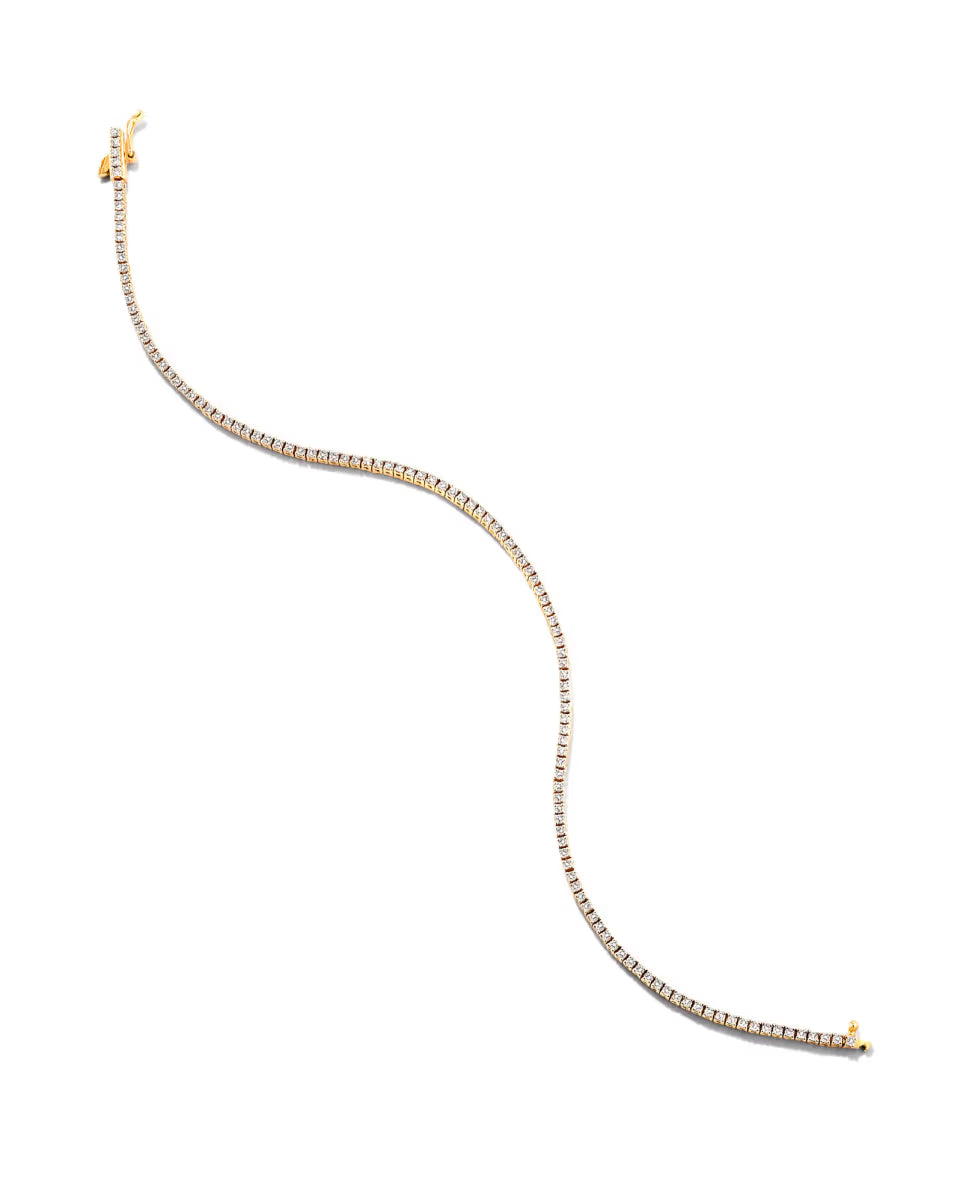 14k White Gold Tennis Bracelet in White Diamond