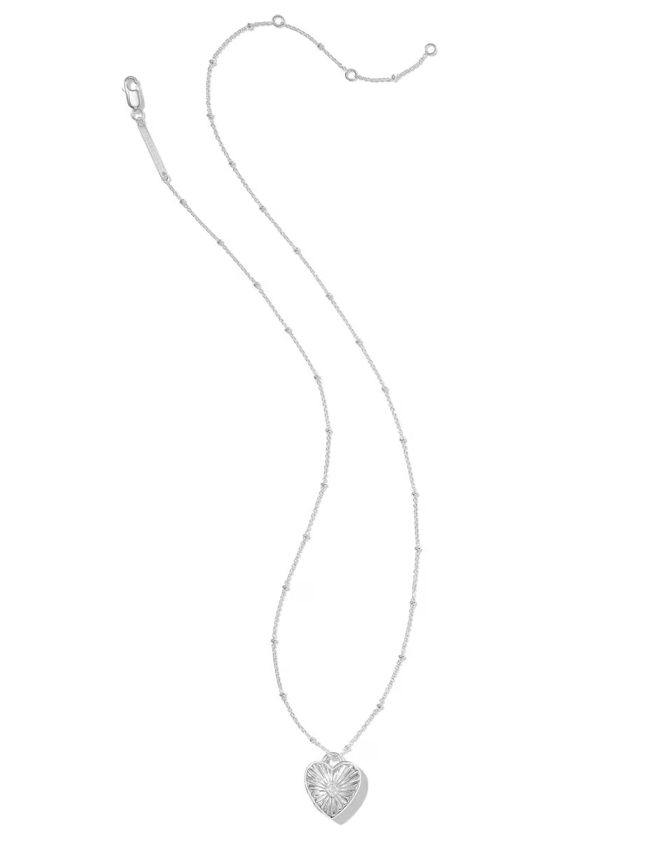 Meredith 18k Gold Vermeil Locket Necklace in White Topaz
