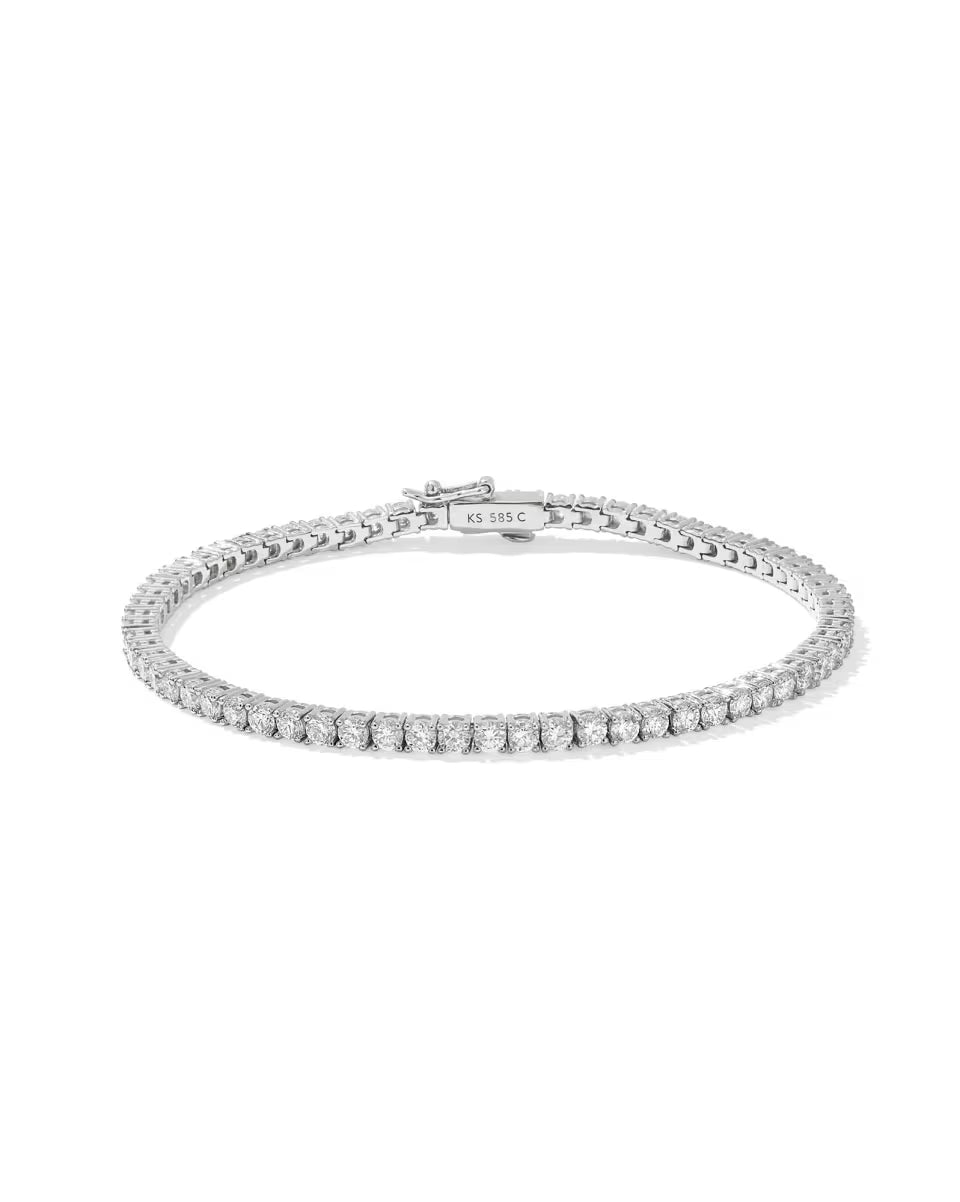 1.9 ct Lab Grown White Diamond Tennis Bracelet in 14k Yellow Gold