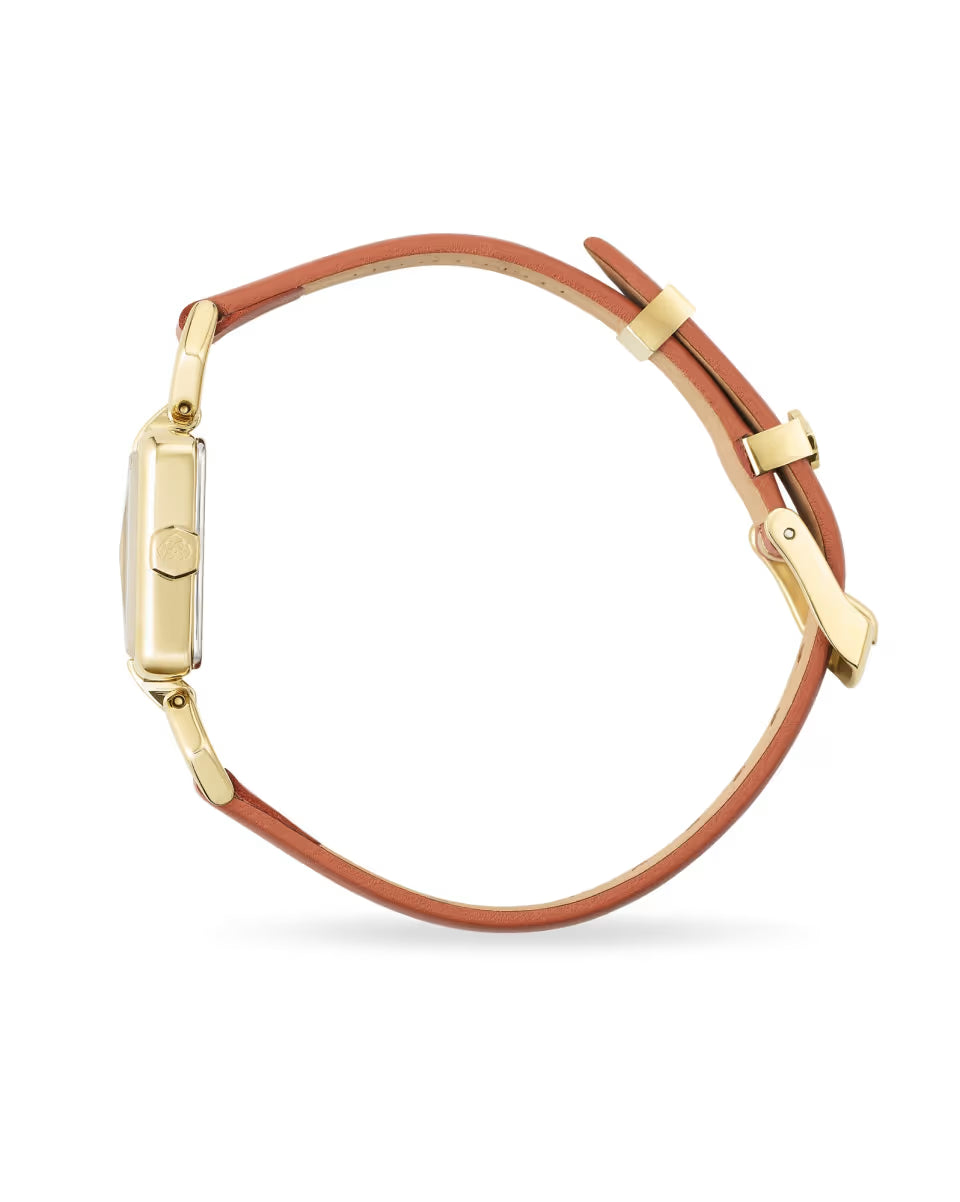Adela Gold Leather Watch