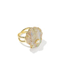 Lucia Shell Vintage Silver Cocktail Ring