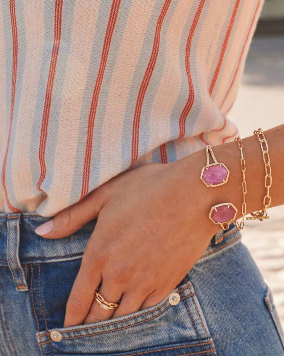 Large Paperclip Chain Bracelet in 18k Gold Vermeil