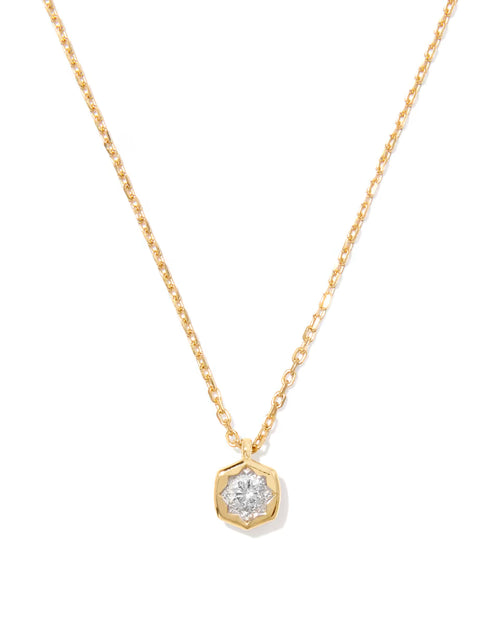 0.16 ct Lab Grown Diamond Davie Star Pendant Necklace in Sterling Silver