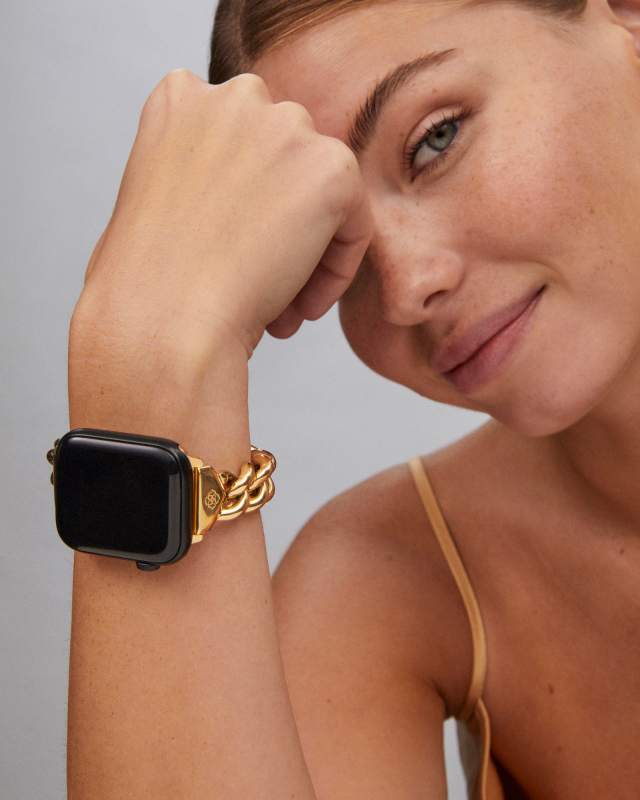Whitley Chain Watch Band in Rose Gold Tone Stainless Steel