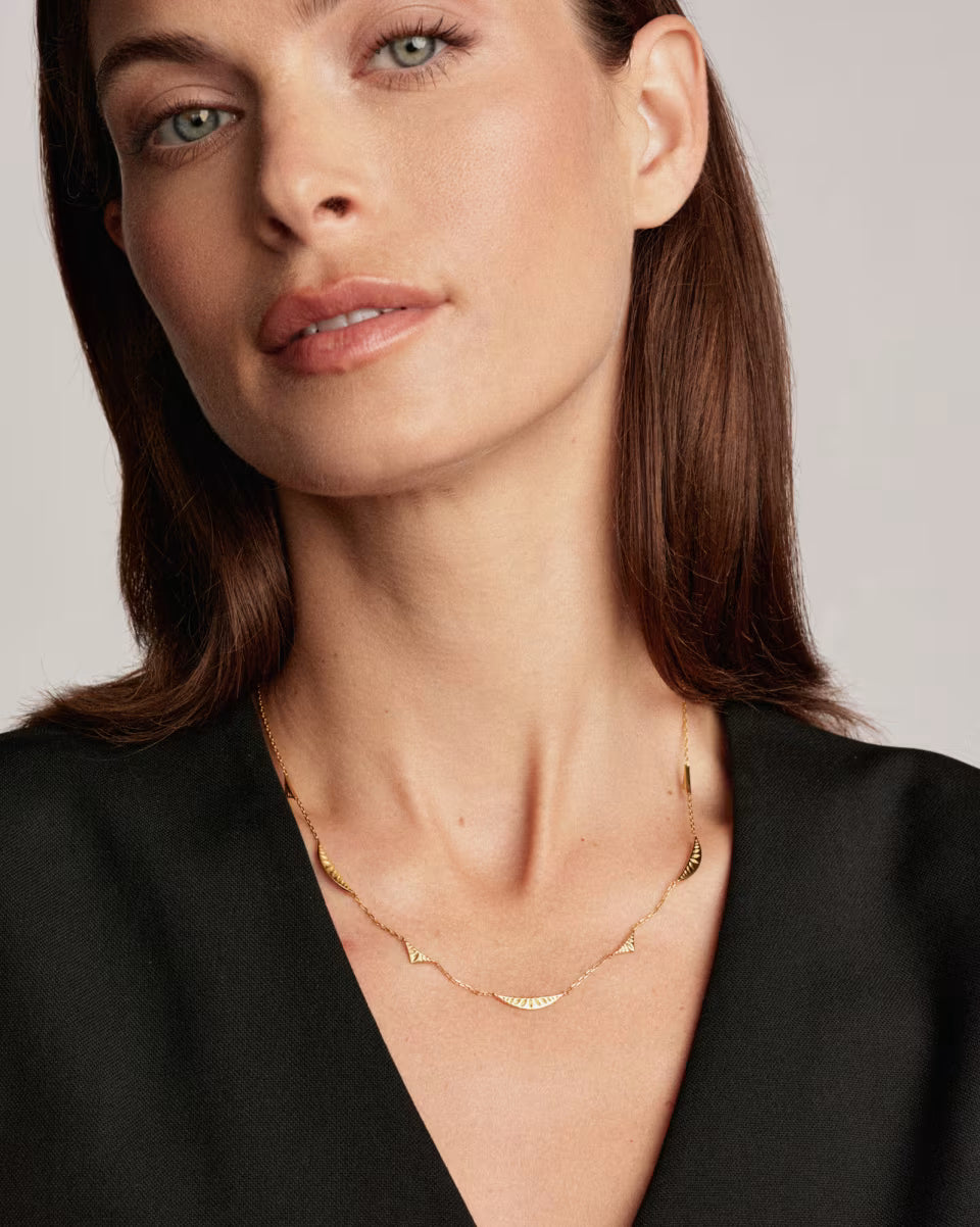 Sophee Strand Necklace in 18k Yellow Gold Vermeil