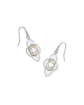 Abbie Medallion Silver Small Drop Earrings