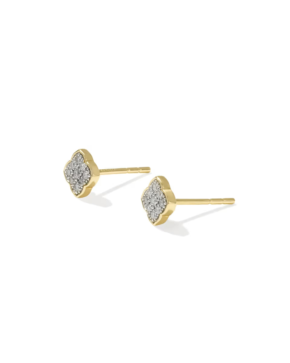 0.10 ct Pave Dira 14k White Gold Stud Earrings