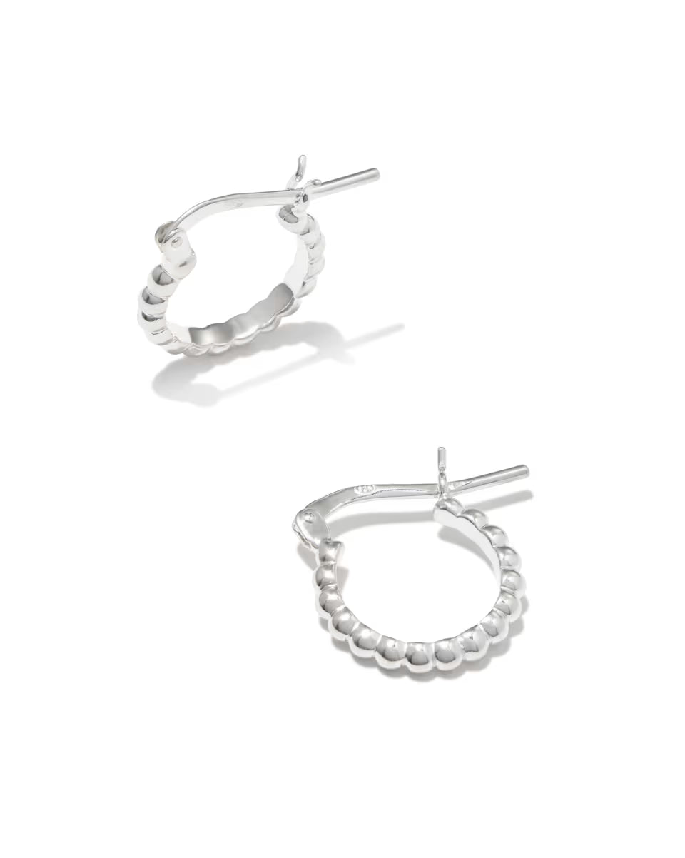 Beaded 13mm Huggie Earrings in 18k Gold Vermeil