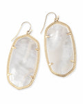 Danielle Gold Statement Earrings in Dichroic Glass