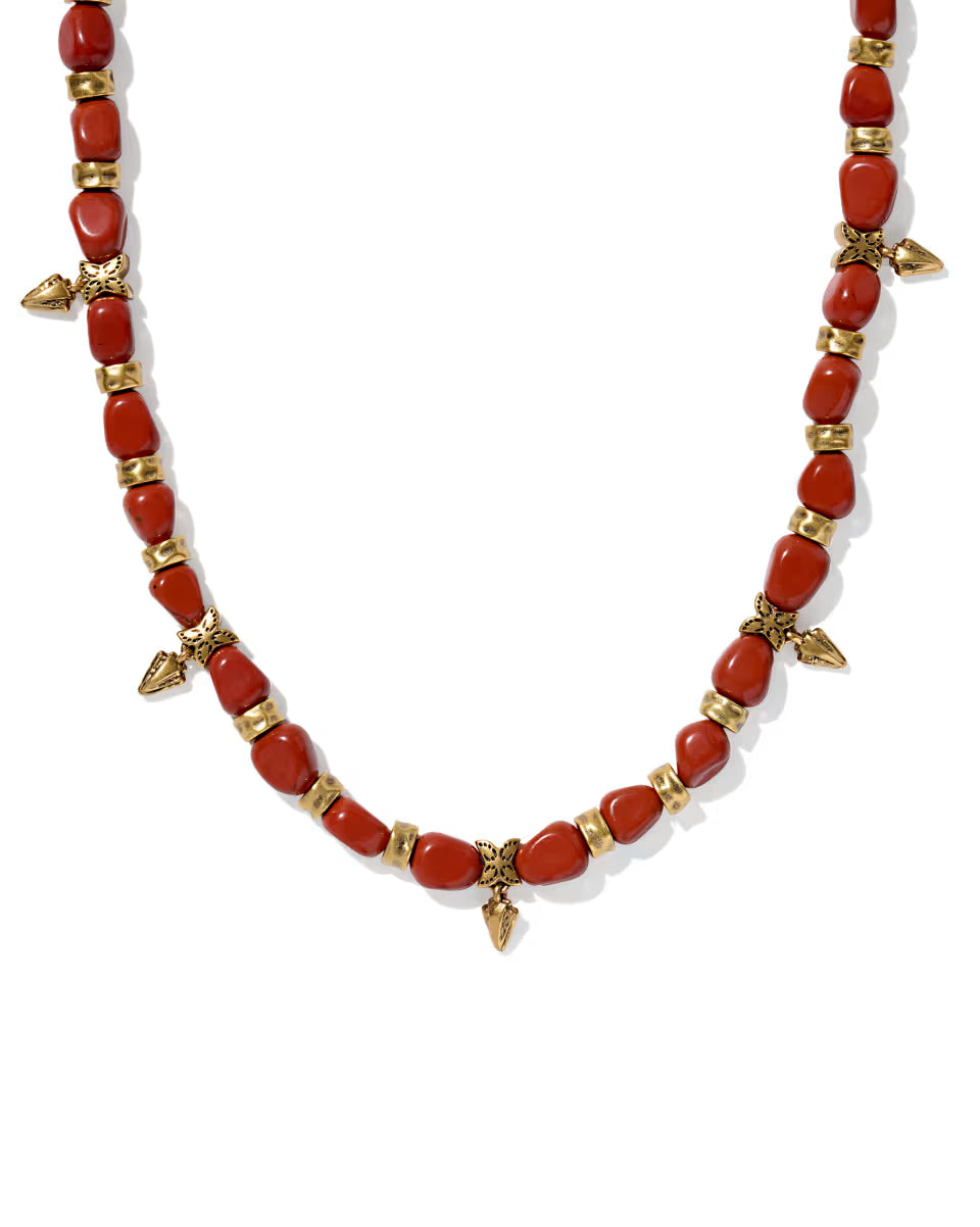 Shera Vintage Gold Beaded Necklace