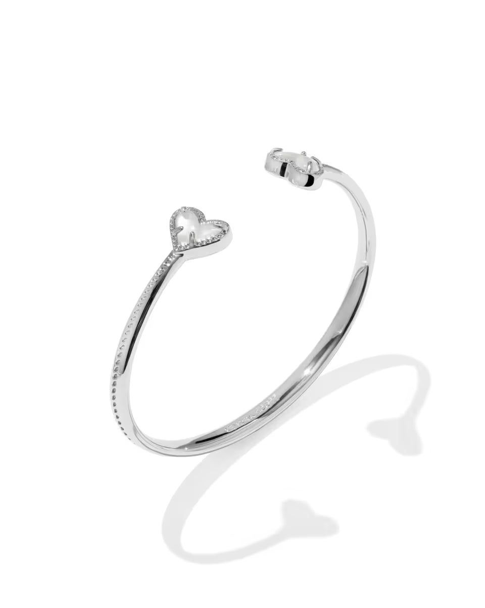 Framed Ari Heart Silver Cuff Bracelet