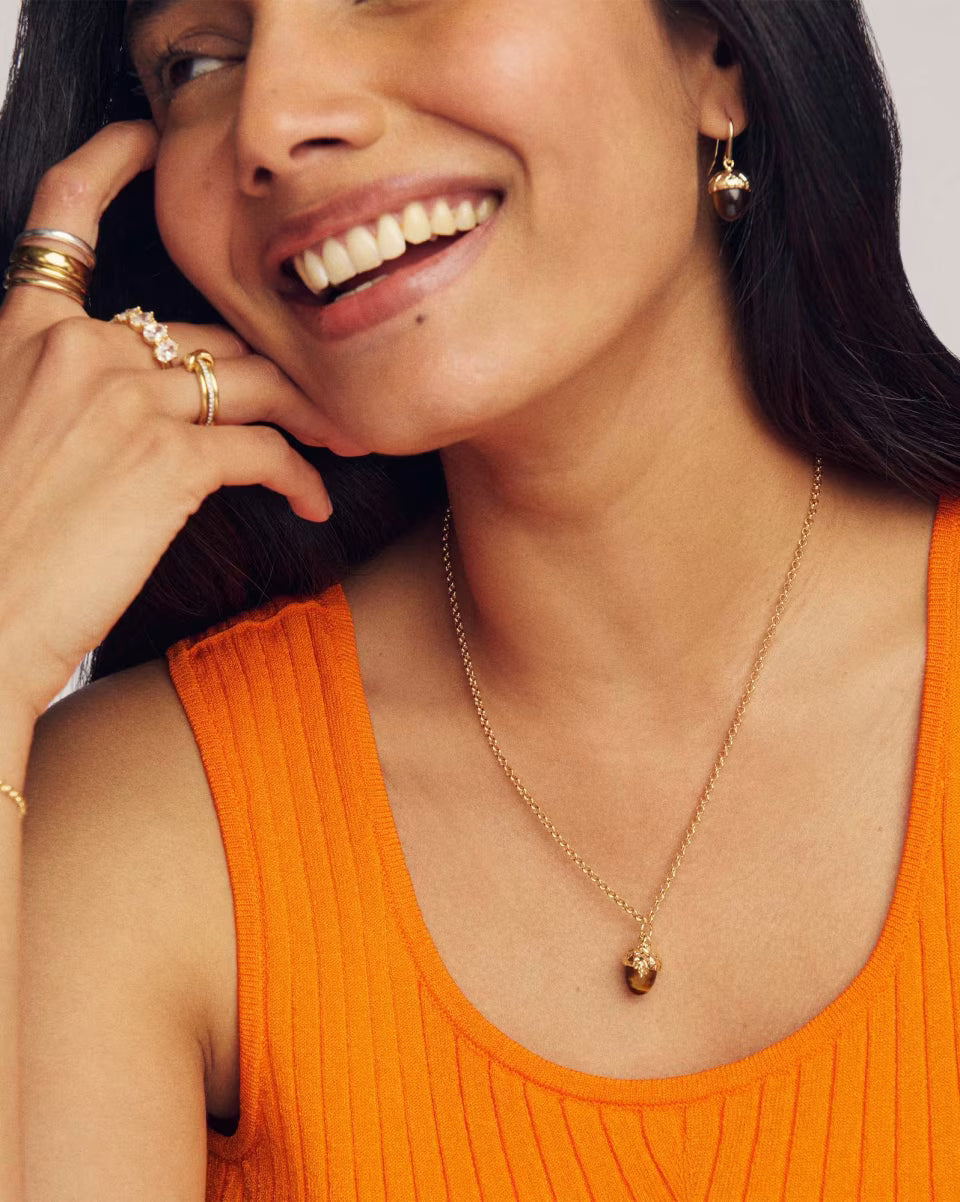 Acorn Gold Drop Earrings