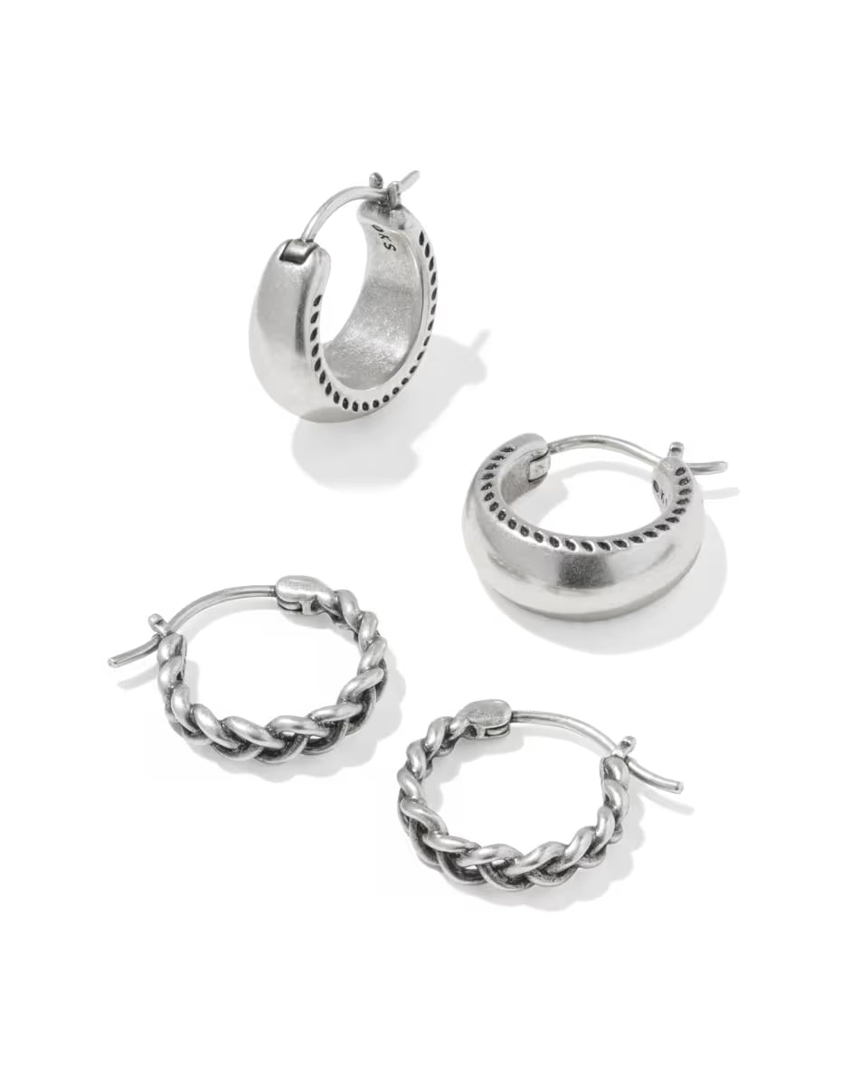Gabriella Mixed Metal Set of 2 Huggie Earrings