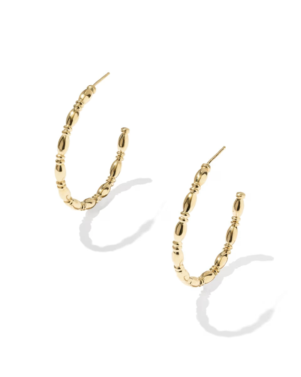 Miriam Large Bead 14k Gold-Filled Hoop Earrings