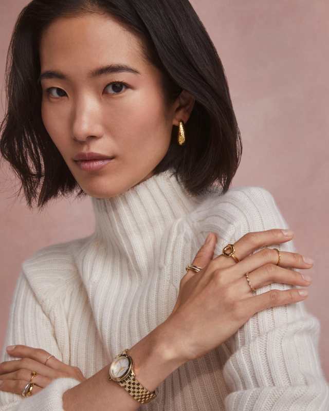Davie Sterling Silver Open Frame Ring