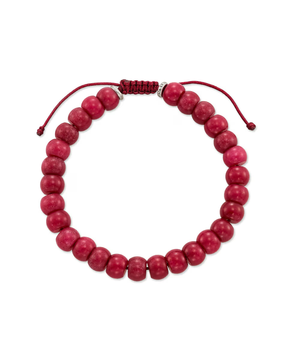 Cade Oxidized Sterling Silver Corded Bracelet in Turquoise Jasper