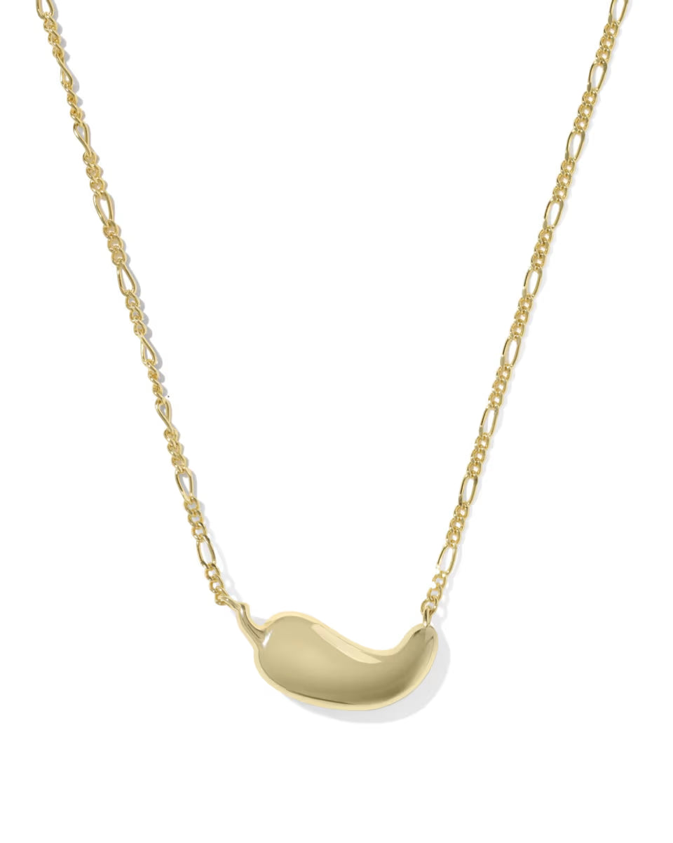 Chili Pepper Gold Short Pendant Necklace