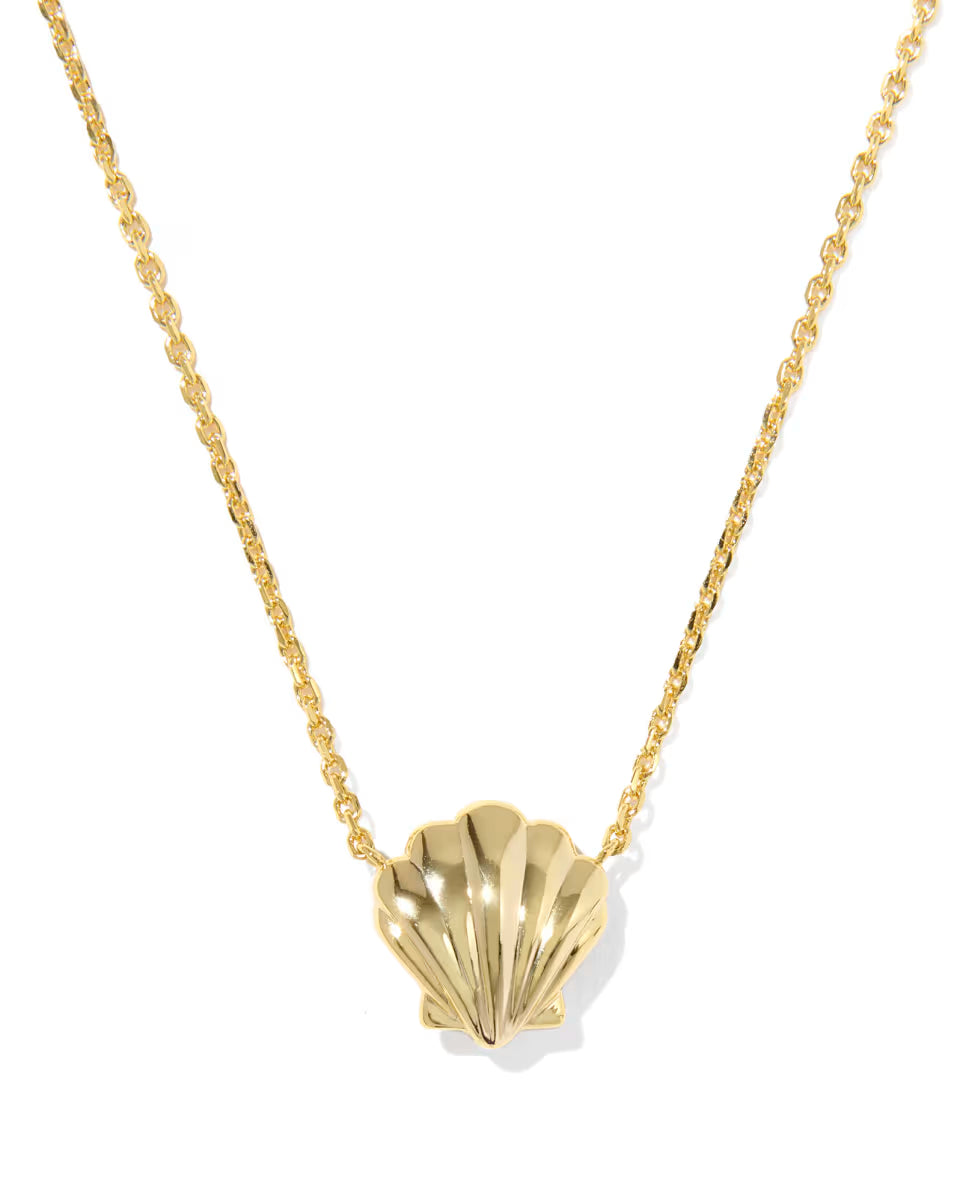 Brynne Shell Gold Short Pendant Necklace