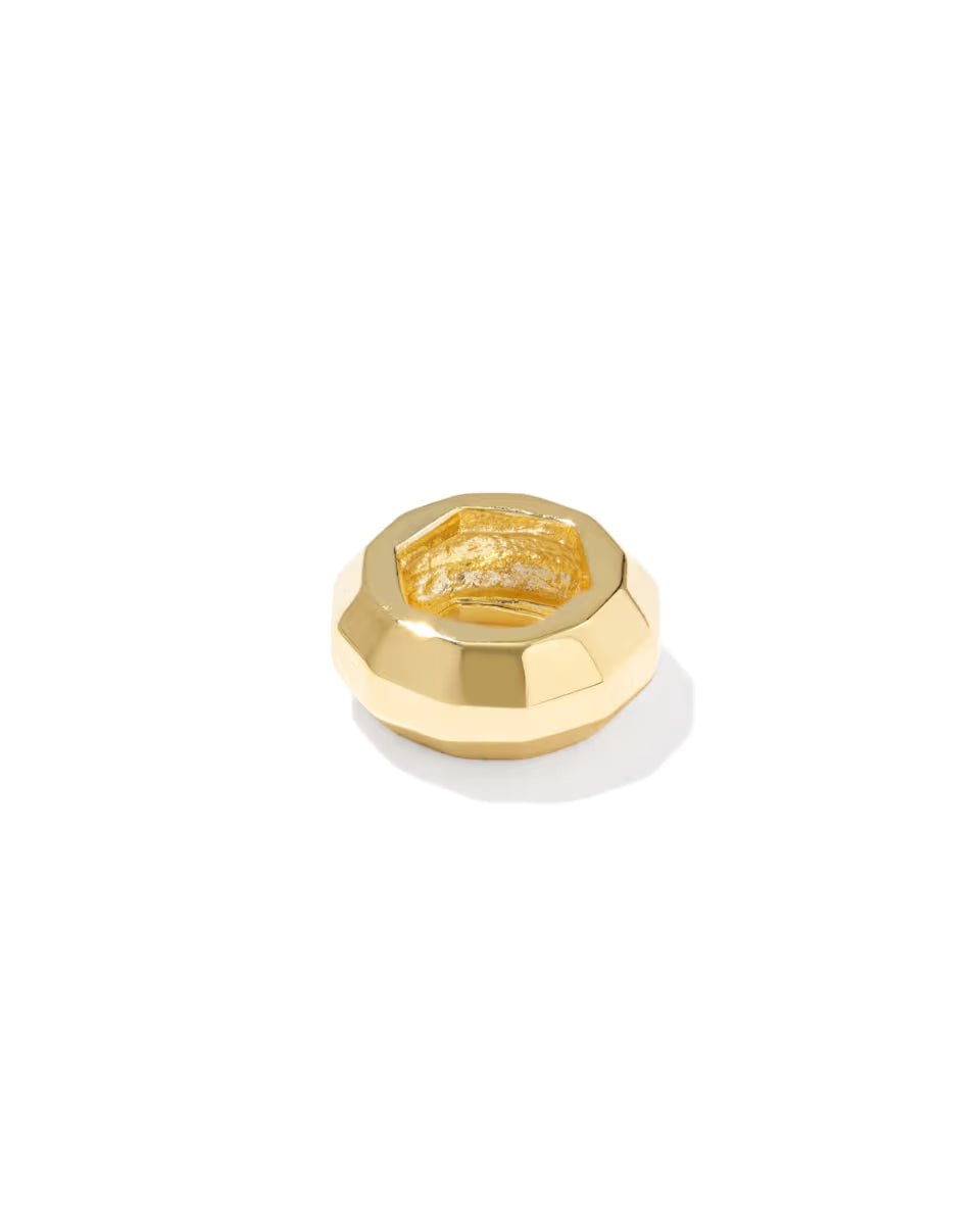 Textured 18k Gold Vermeil Spacer Charm