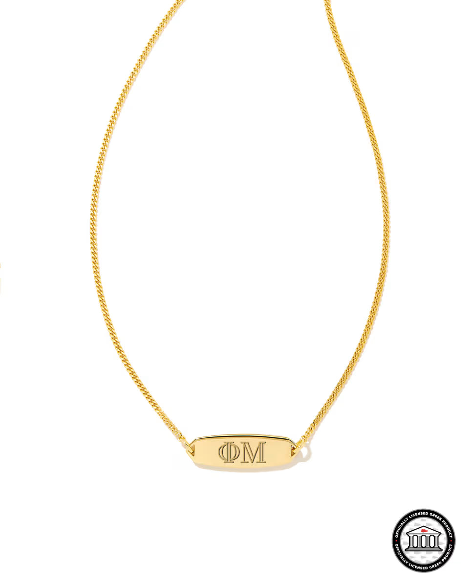 Phi Mu Pendant Necklace in Sterling Silver