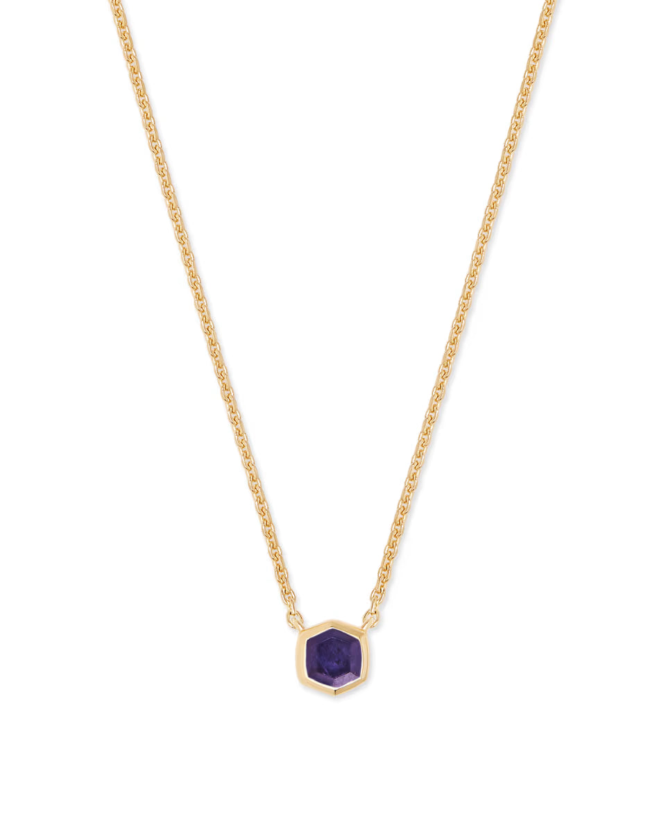 Davie 18k Gold Vermeil Pendant Necklace in White Lab Grown Opal