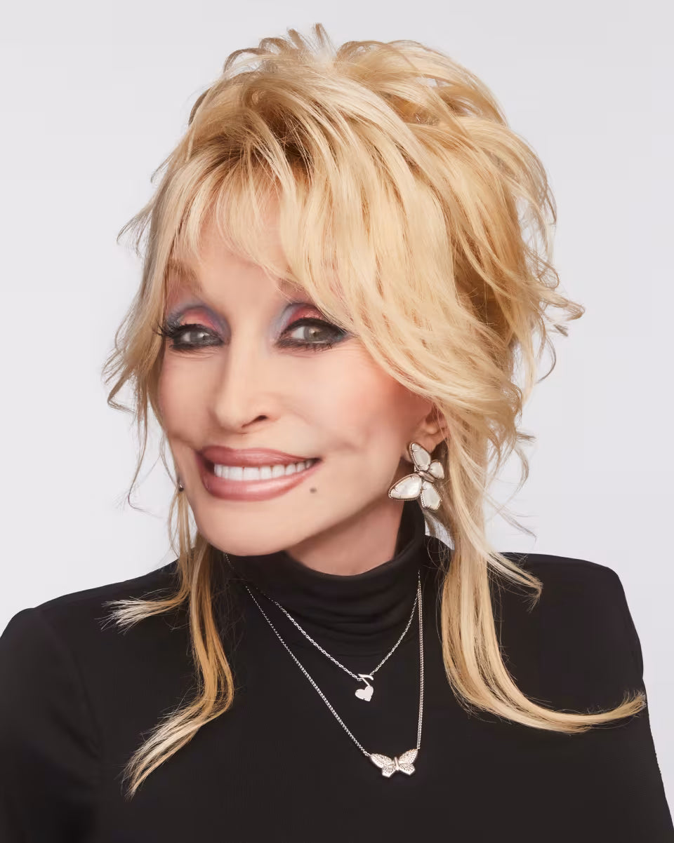 Dolly Parton x Kendra Scott Vintage Silver Butterfly Stud Earrings in Ivory Mother-of-Pearl