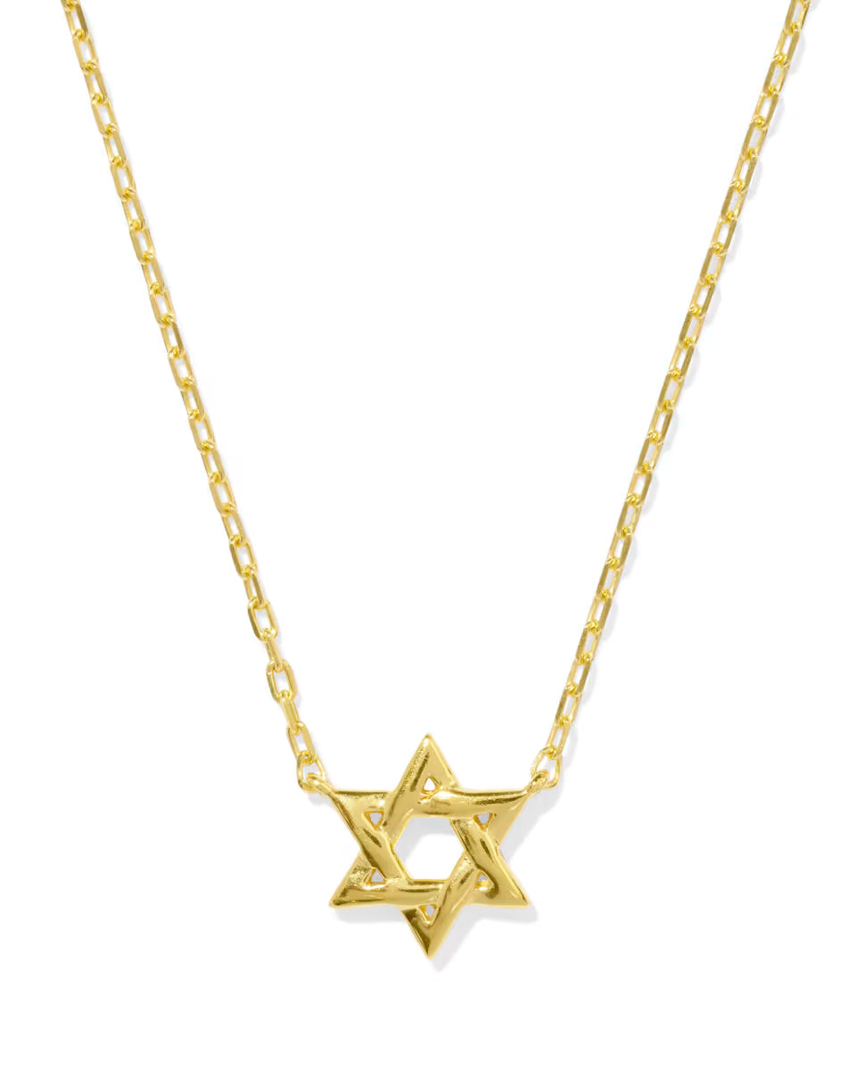 Star of David Pendant Necklace in 18k Gold Vermeil