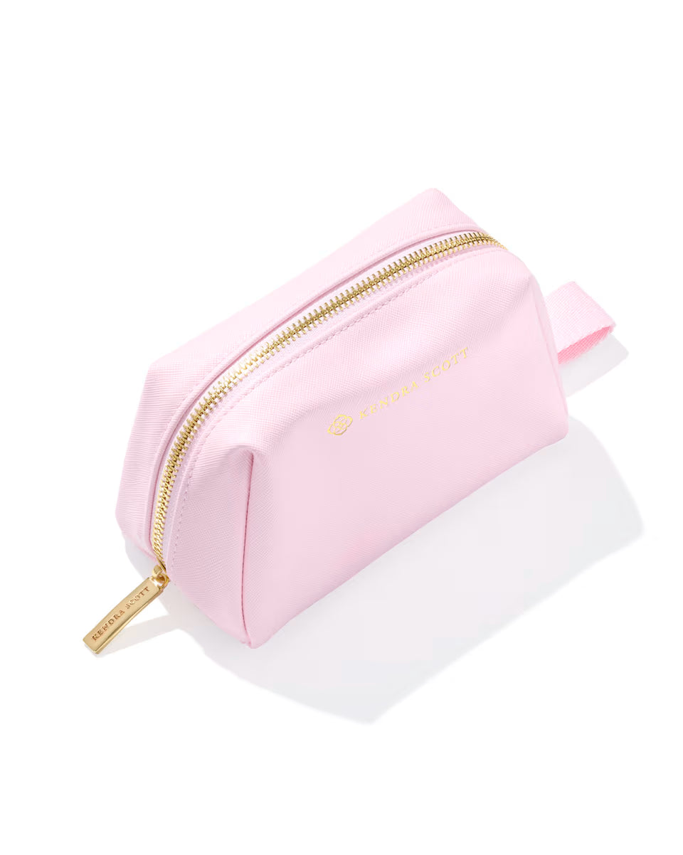 Small Cosmetic Zip Case in Hot Pink