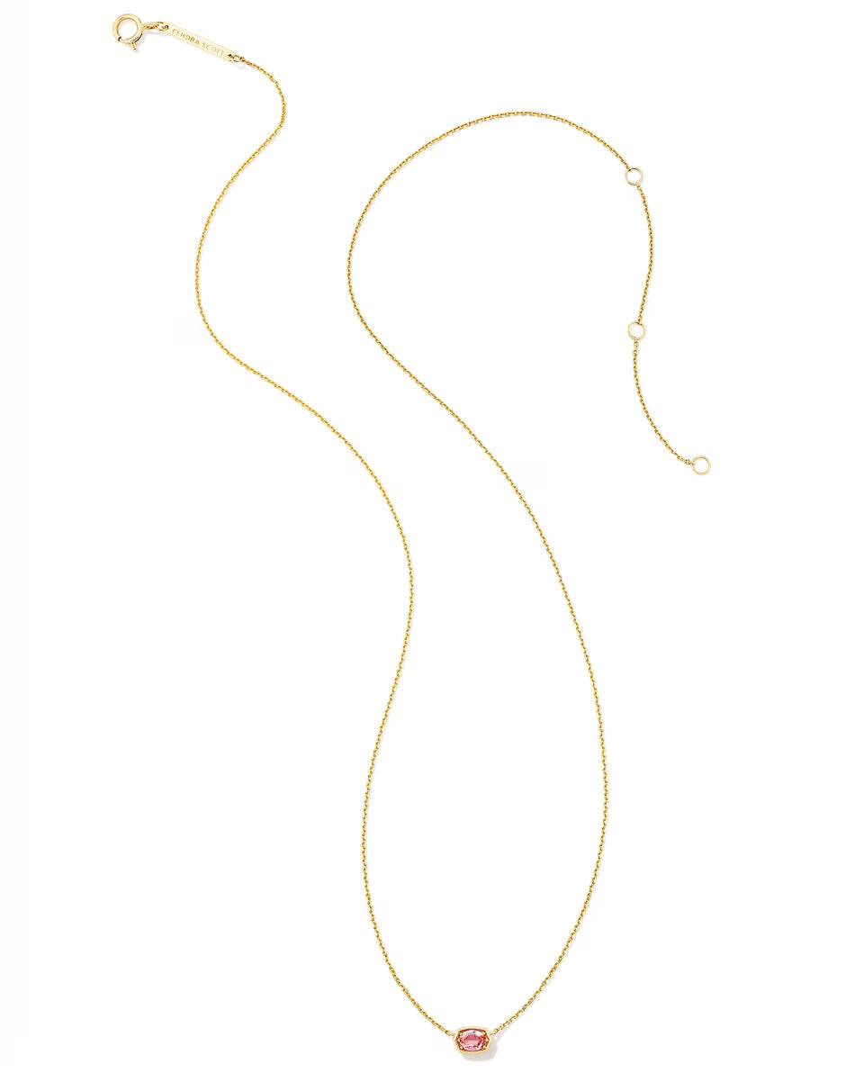 0.11 ct Marisa 14k Yellow Gold April Oval Solitaire Pendant Necklace