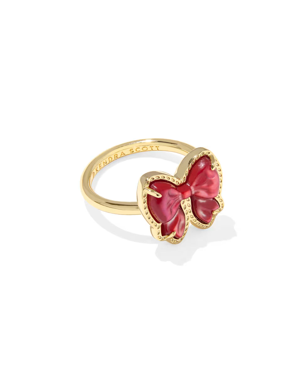 Haley Bow Gold Band Ring