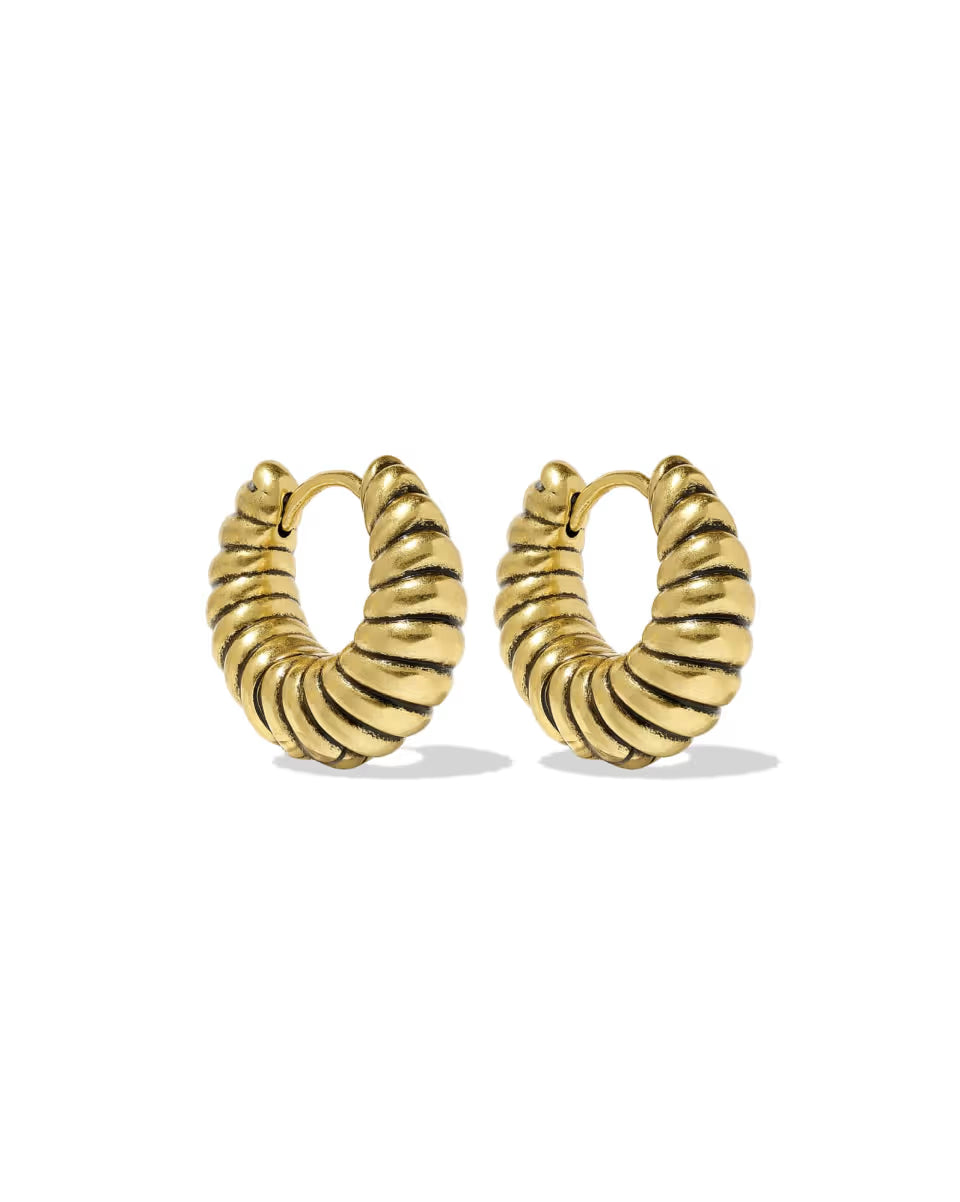 Sandy Gold Huggie Earrings