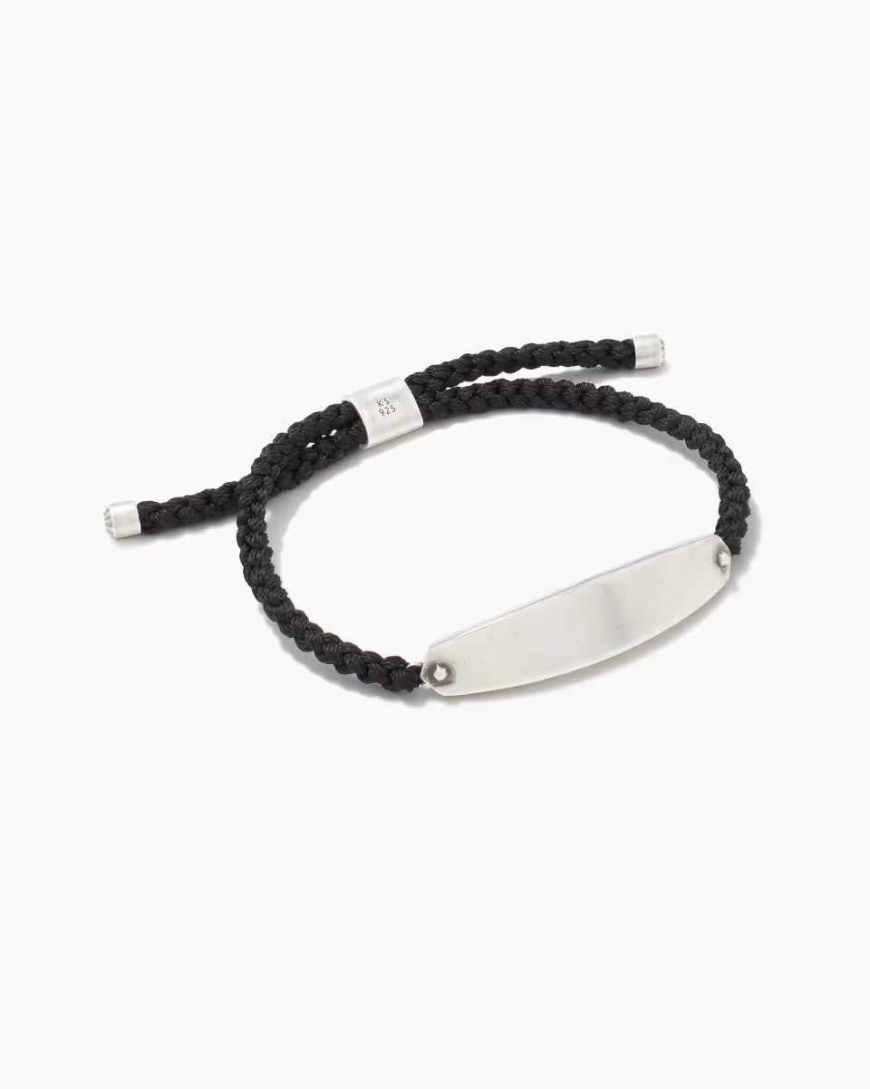 Robert Oxidized Sterling Silver Corded Bracelet in Dark Taupe