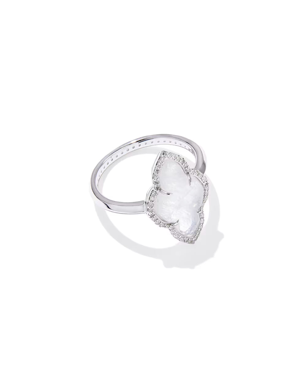 Abbie 14k White Gold Cocktail Ring