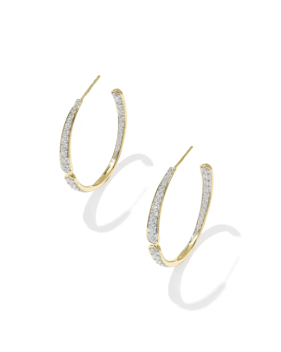 1.41 ct Lab Grown Diamond Adia 14k Yellow Gold Hoop Earrings