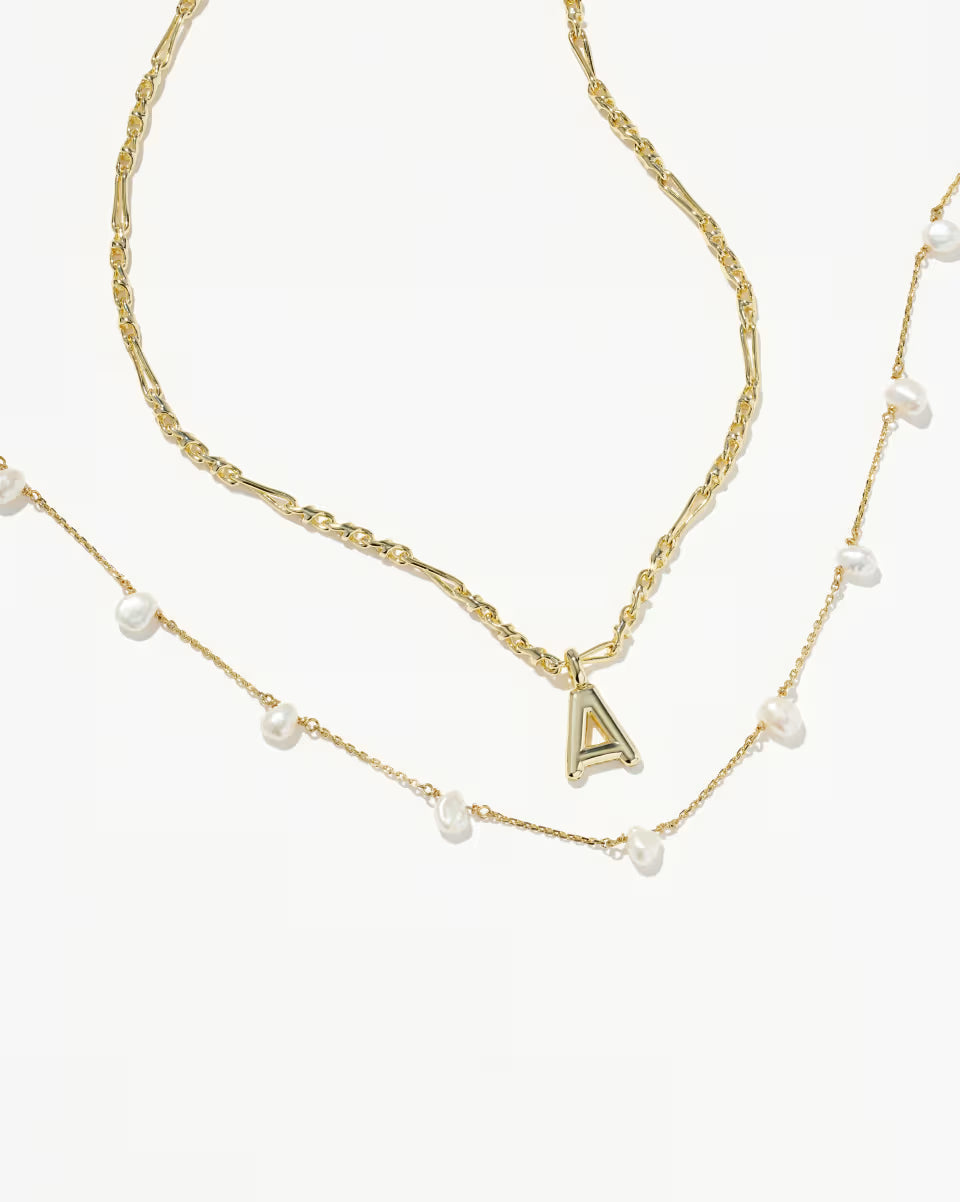 New Letter Core Necklace Set
