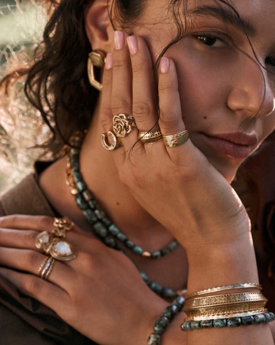 Ansel Rose Cocktail Ring in Vintage Gold