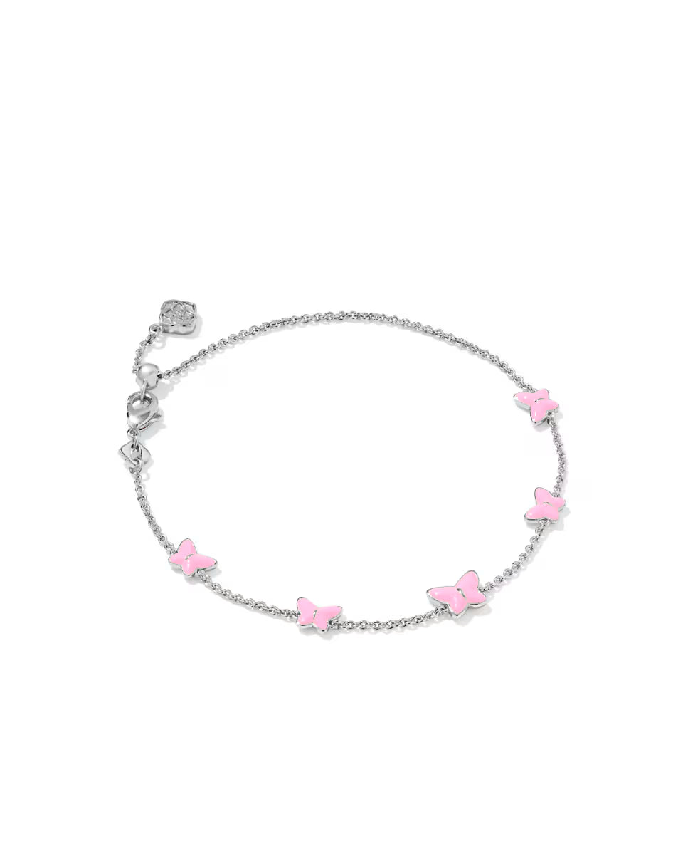 Lillia Butterfly Gold Enamel Delicate Chain Bracelet