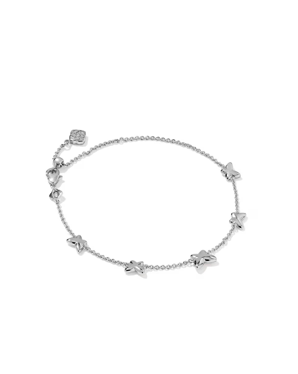 Lillia Butterfly Gold Enamel Delicate Chain Bracelet