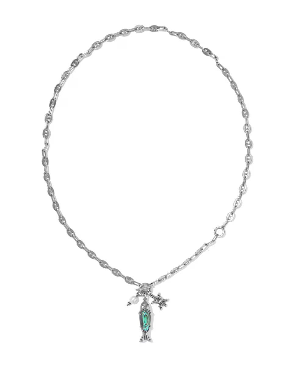 Parker Fish Gold Long Charm Necklace