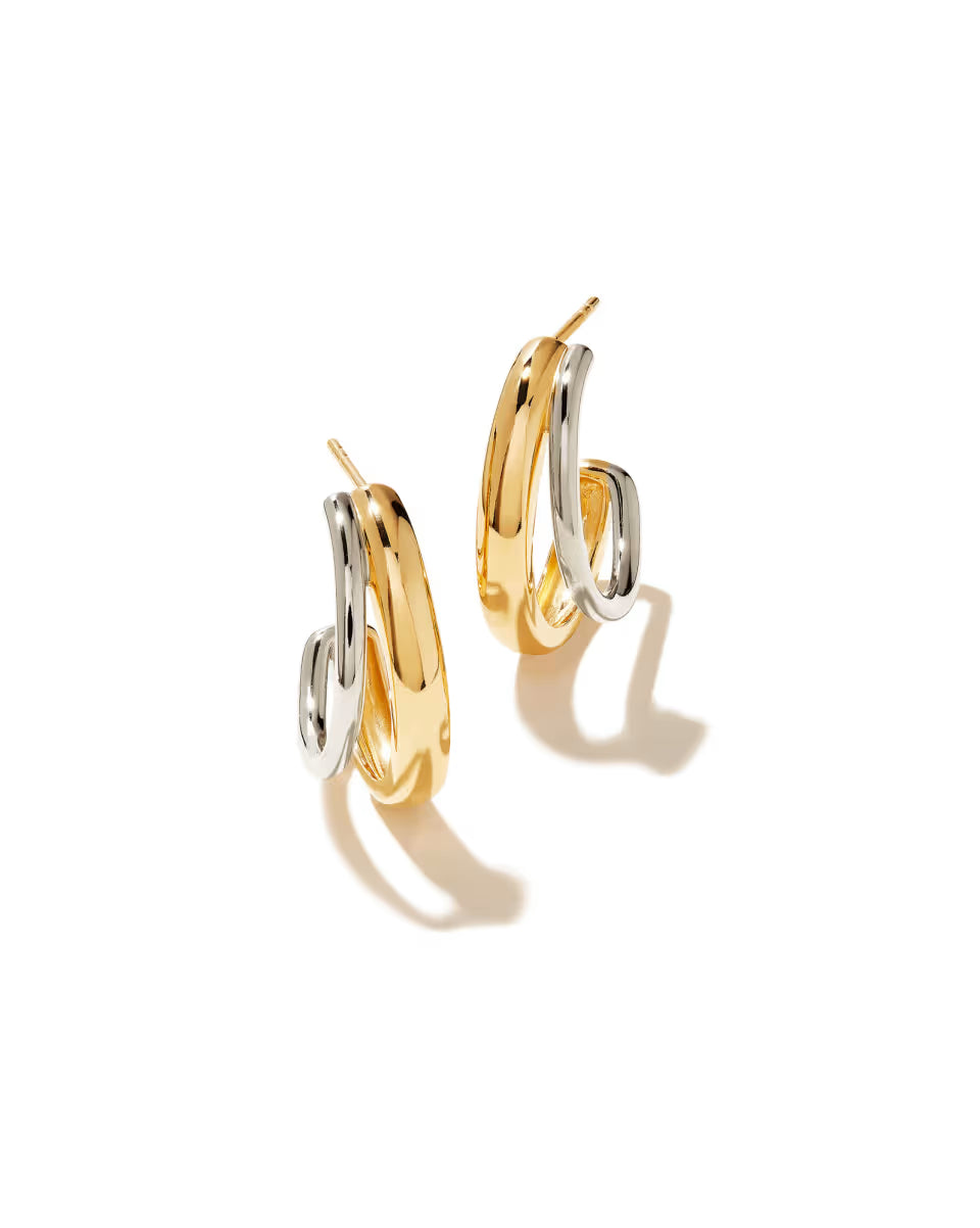 Meg Double Hoop Earrings in 18k Gold Vermeil