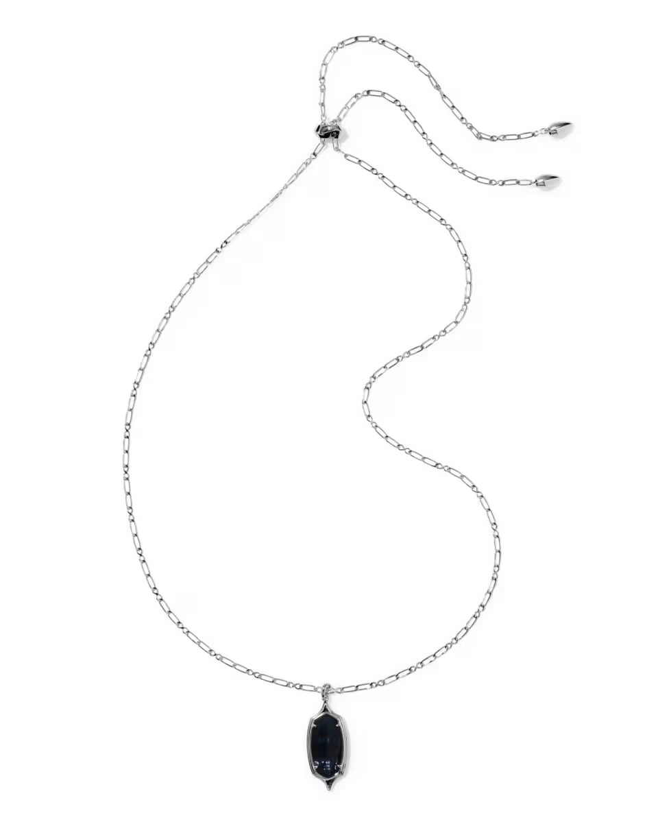 Dani Stepped Frame Gold Long Pendant Necklace