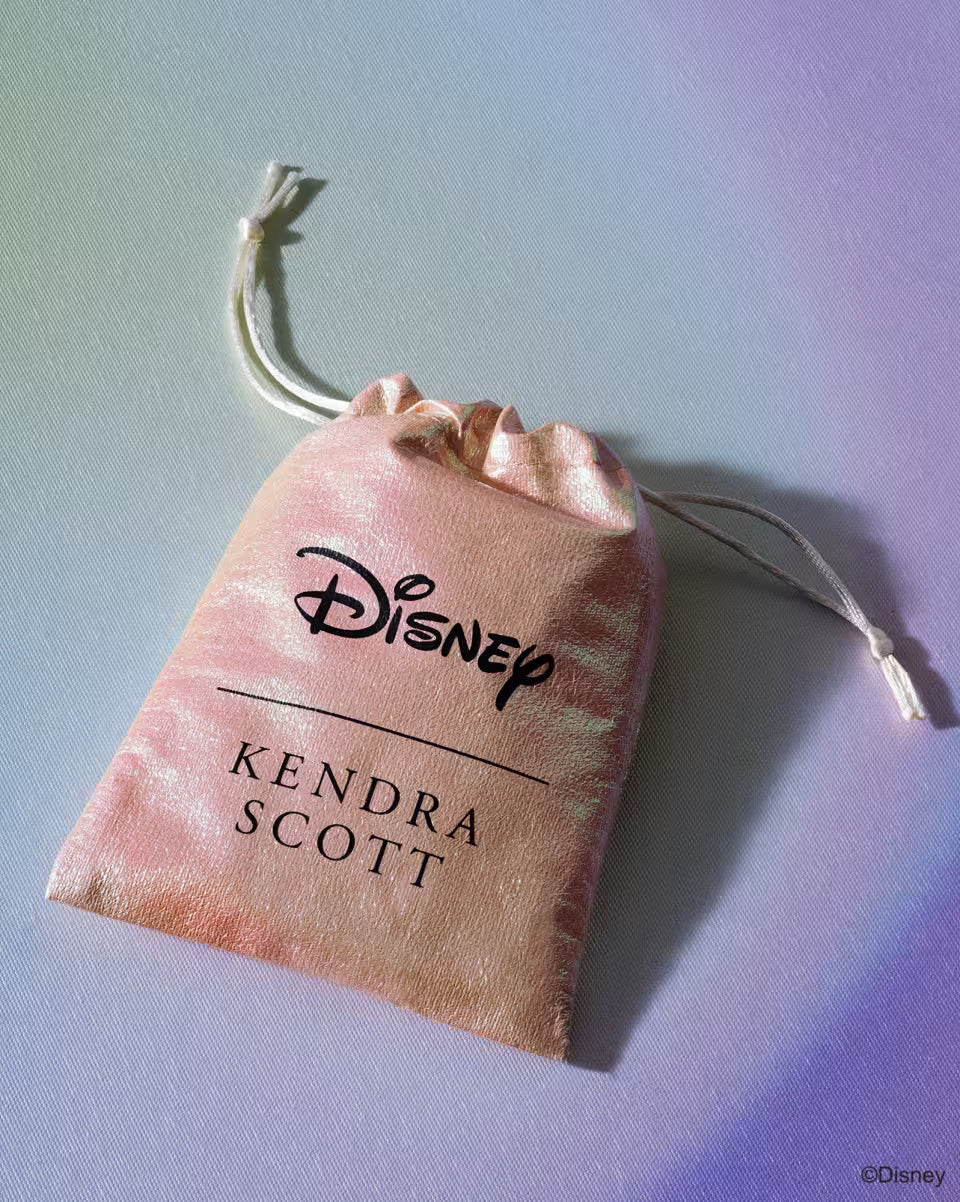 Disney | Kendra Scott Gold Mickey Mouse and Minnie Mouse Hoop Earrings in White CZ