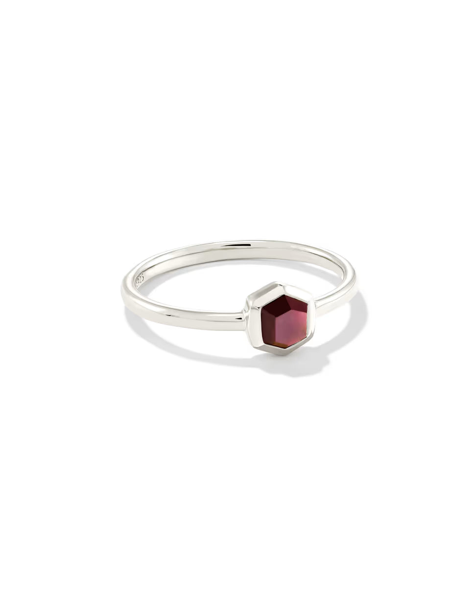 Davie Sterling Silver January Band Ring