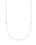 Michelle 14k Yellow Gold Strand Necklace in White Diamond