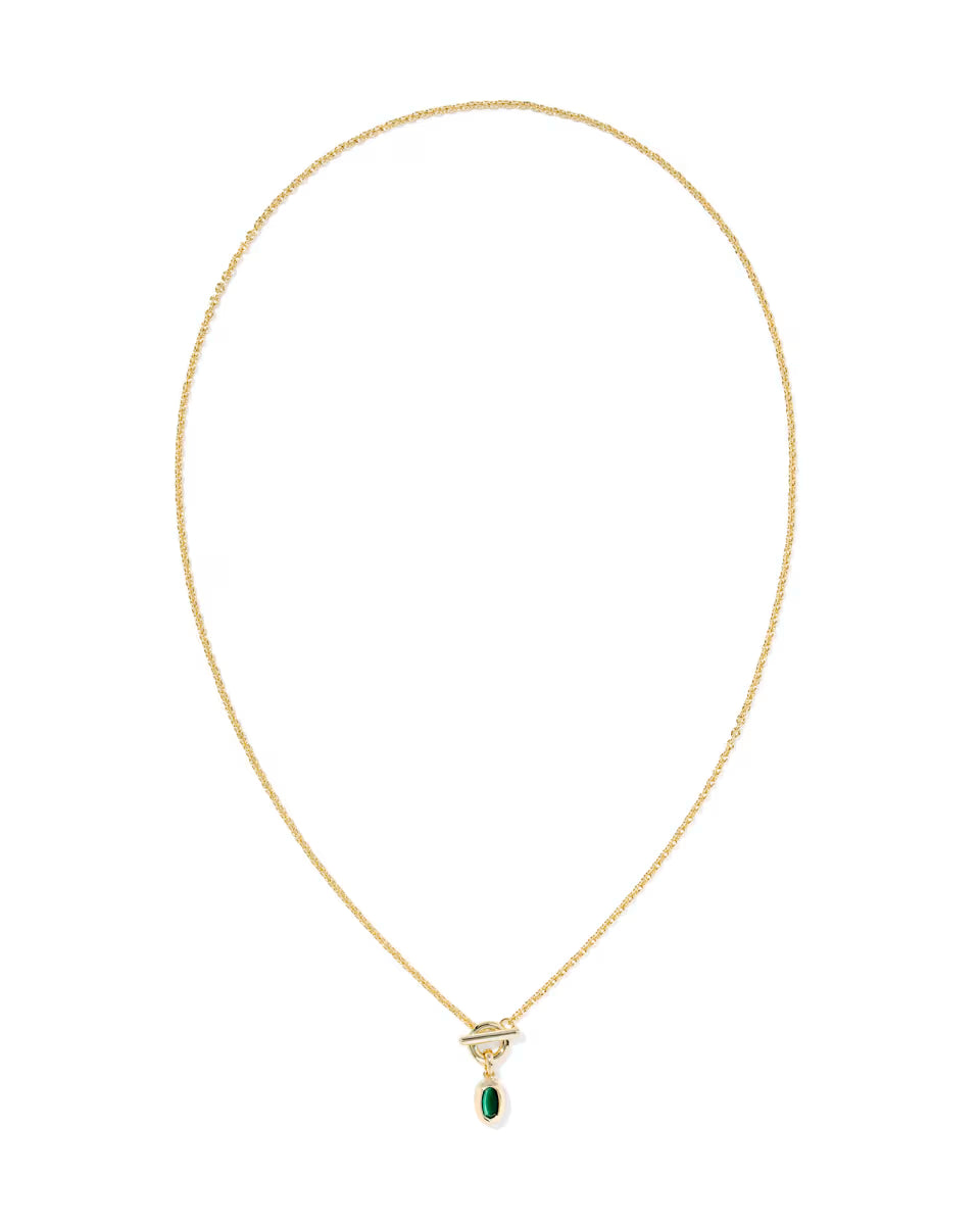 Mini Elisa Toggle Silver Short Pendant Necklace