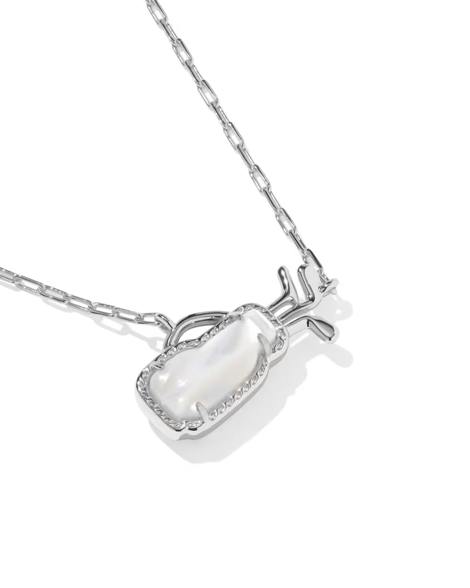 Golf Silver Short Pendant Necklace