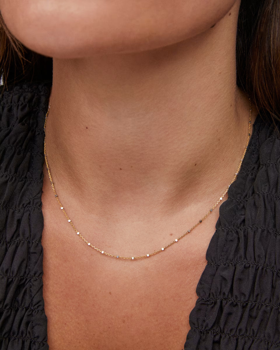 18 Inch Single Satellite Chain Necklace in Sterling Silver