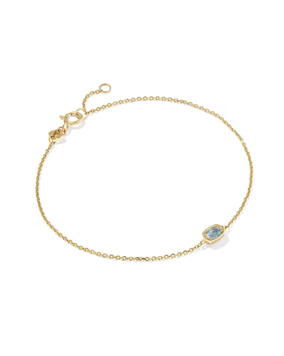 Marisa 14k Yellow Gold May Oval Solitaire Bracelet