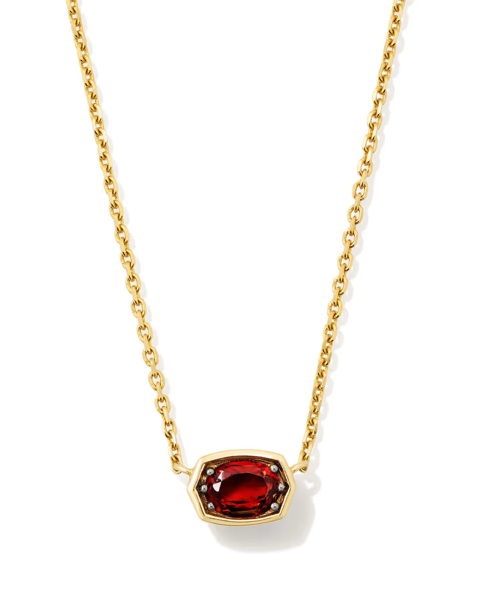 0.11 ct Marisa 14k Yellow Gold April Oval Solitaire Pendant Necklace