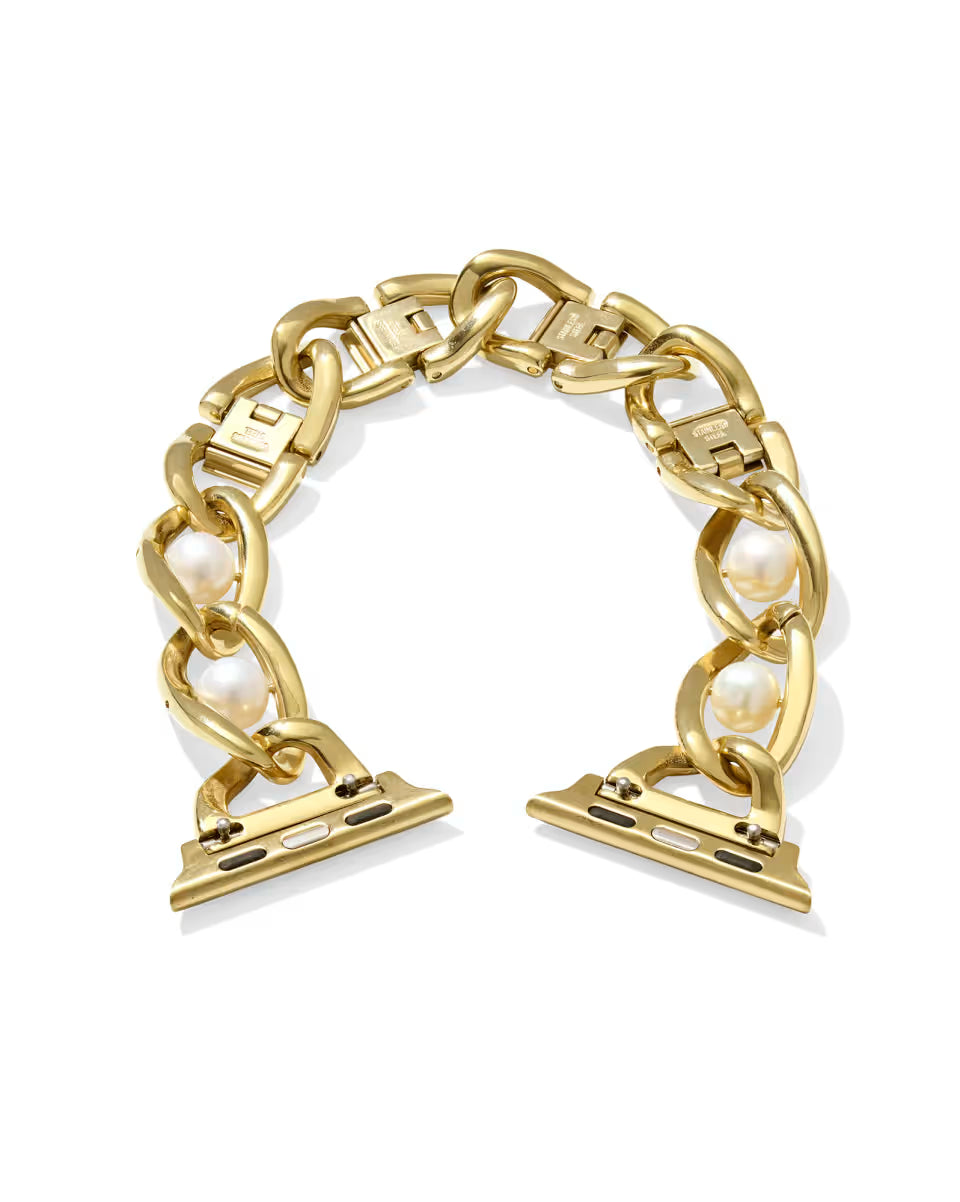 Giselle Gold Tone Stainless Steel Watch Band